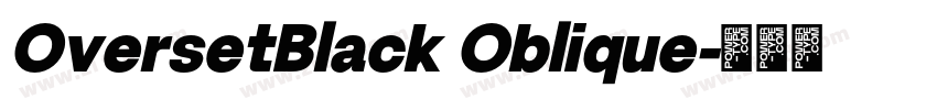 OversetBlack Oblique字体转换